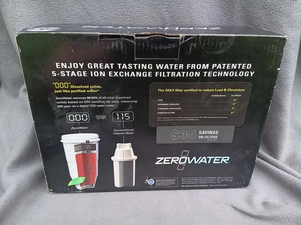 NIB ZeroWater 23 Cup 5‑Stage Water Filter Pitcher Dispenser